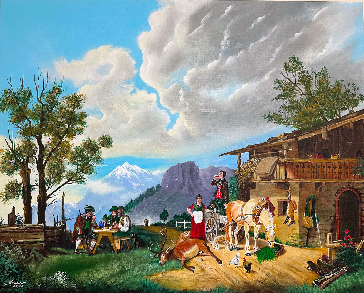 My-interpretation-of-After-The-Hunt-by-Heinrich-Burkel